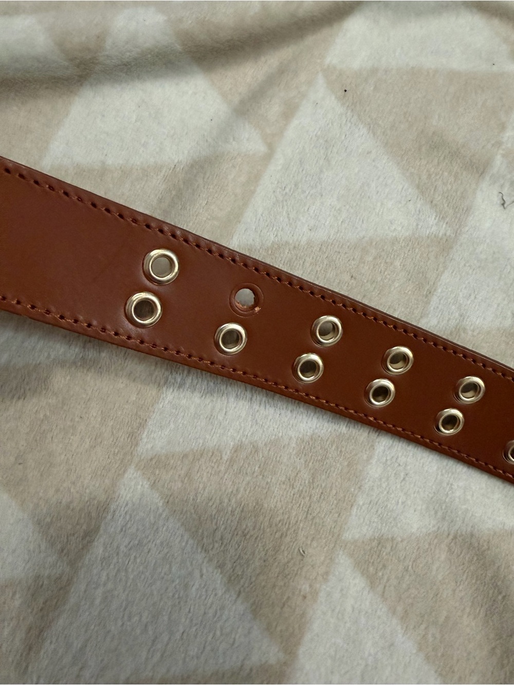J crew Grommet belt in leather and faux raffia - Picture 6 of 6
